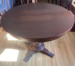 Mesa de comedor extensible de madera