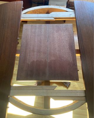 Mesa de comedor extensible de madera