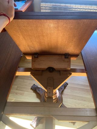 Mesa de comedor extensible de madera