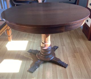 Mesa de comedor extensible de madera