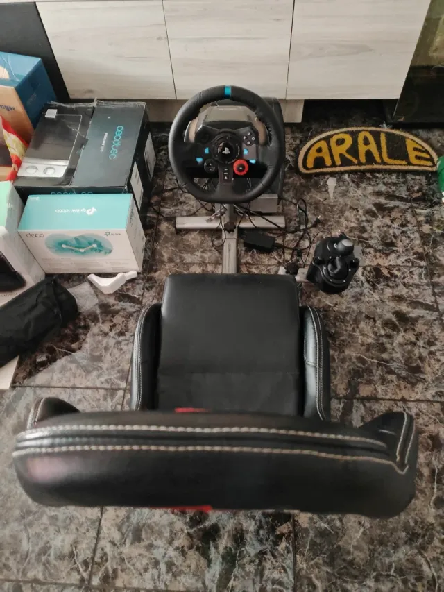 Asiento simulación + volante g29 completo