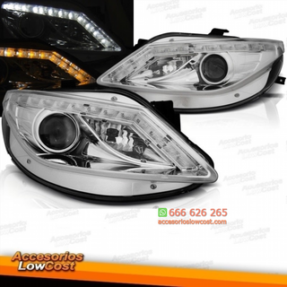 FAROS SEAT IBIZA 6J 08-12 LUZ DIURNA FONDO CROMAD