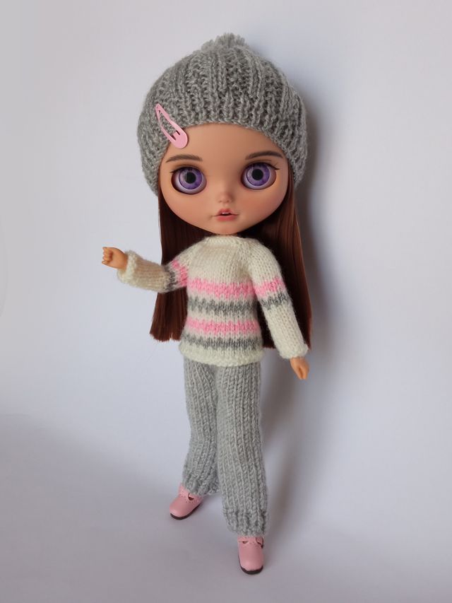 Conjunto de invierno tres piezas en gris - Blythe