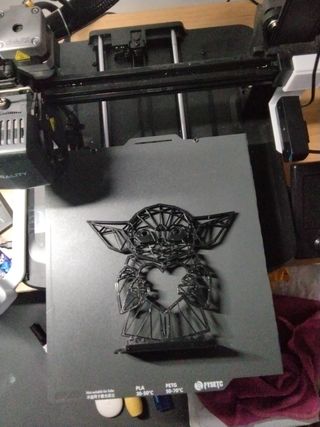 Figura Baby Yoda Geométrico 3D