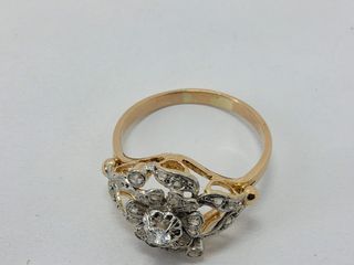 anillo oro 18k con piedra con diamante