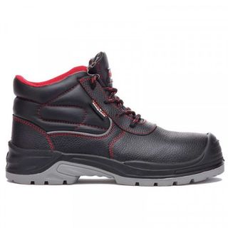 Botas de seguridad negras y rojas