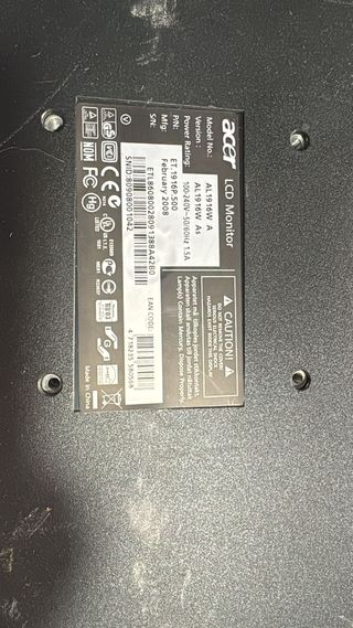Monitor Acer Plata+ samsung