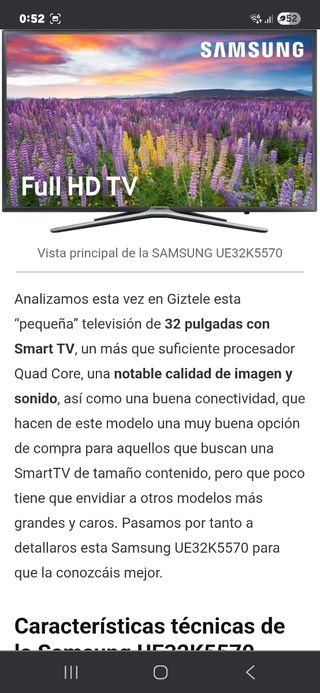 Samsung TV 32 Smart TV QuadCore - Buen estado 