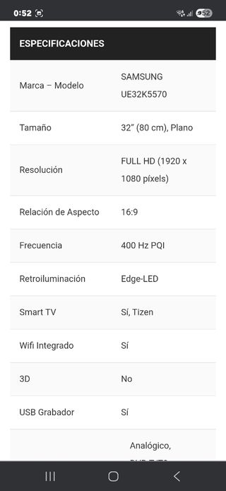 Samsung TV 32 Smart TV QuadCore - Buen estado 