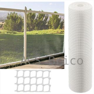 Malla Plástica - 9x9 mm - 1,00x25 m - Blanca