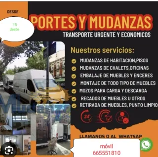 Portes y mudanzas a buen presio todo tipo de