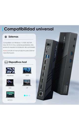 NUEVA Estación Acoplamiento WAVLINK USB C Display