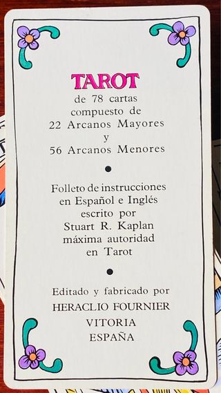 Tarot Español - Reproducción 1736