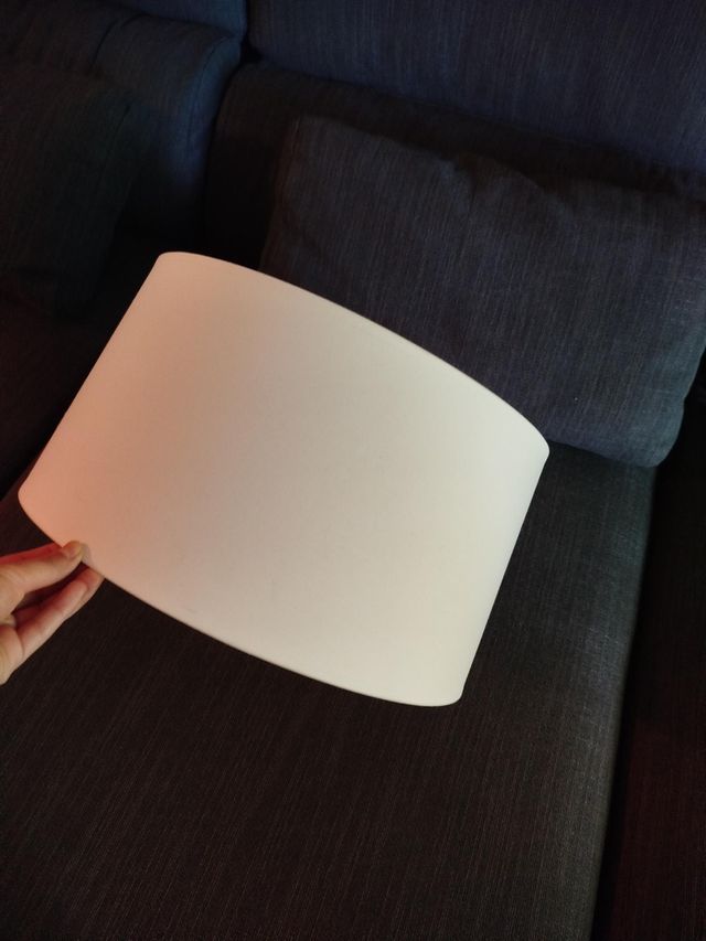 Pantalla Lámpara Tambor TechoTela Blanca D35xH20cm
