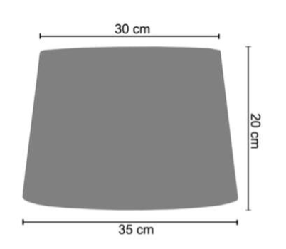 Pantalla Lámpara Tambor TechoTela Blanca D35xH20cm