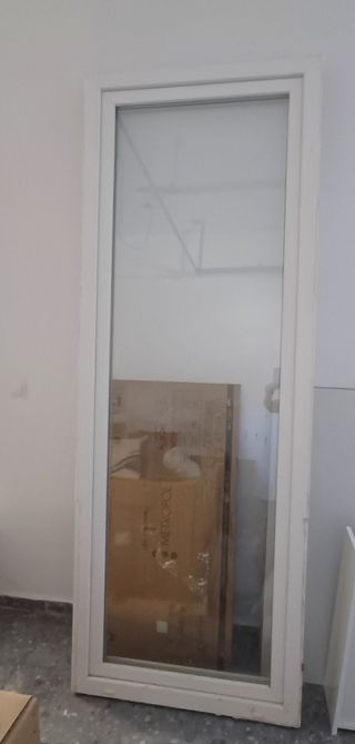 Puerta PVC Blanca Doble Acristalamiento