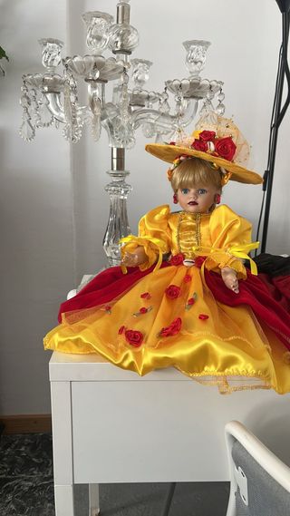 Vestido muñeca Religioso Rojo y Amarillo