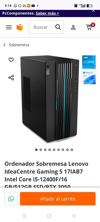 Ordenador Gaming Lenovo IdeaCentre 5