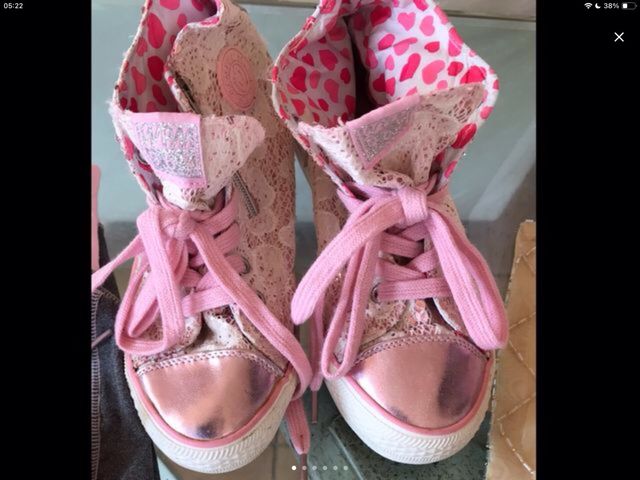 Scarpe ginnastica donna rosa e oro