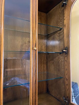Mueble de salón de madera y bambú , aparador Vitri