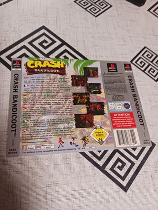Contraportada original Crash Bandicoot PSX