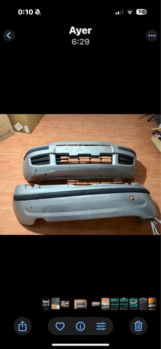 2 Parachoques Fiat Panda 2009