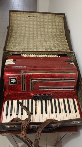 Fisarmonica rossa con custodia