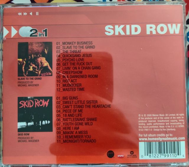 CD Skid Row 2 en 1 Slave to the Grind