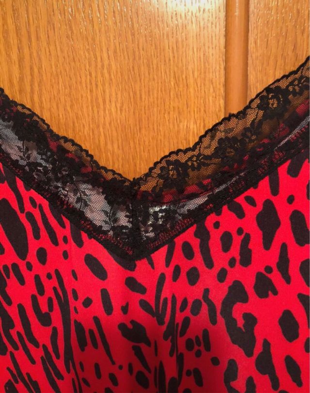 Vestido Aire Retro Animal Print Rojo
