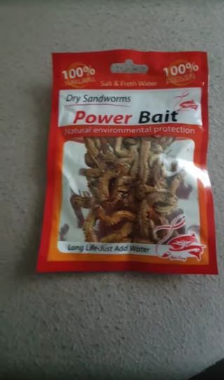 Cebo seco para pesca.