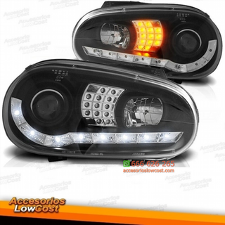 FAROS LUZ DIURNA LED GOLF 4, 97-03 CRISTAL CLAR