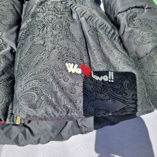 Plumífero Desigual Negro con Estampado