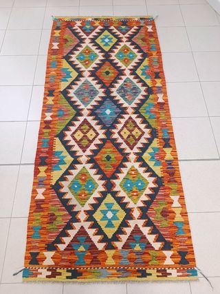 Tappeto Kilim afgano 195x85 cm lana