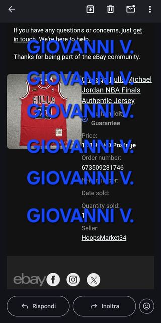 Canotta NBA Mitchell & Ness Jordan 23