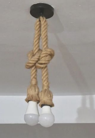 Lámpara de techo de cuerda