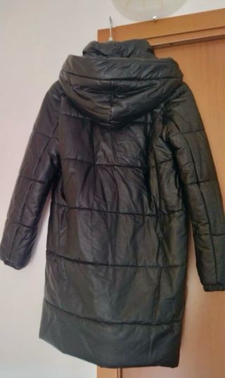 Giubbotto lungo ecopelle donna