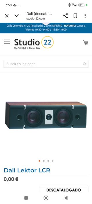 Altavoces Dali Lektor 8 y Dali LCR.
