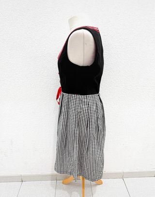 Vestido Dirndl Alemán Vintage Corset Cuadros XXL