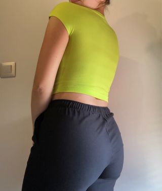 Top Zara Amarillo Fosforito