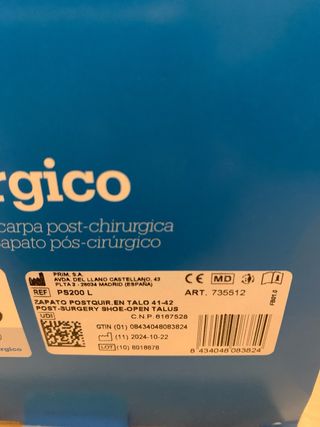 Zapato Postquirúrgico PRIM Negro