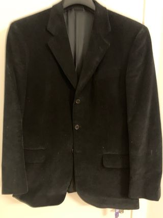 Giacca uomo velluto nero tg 52