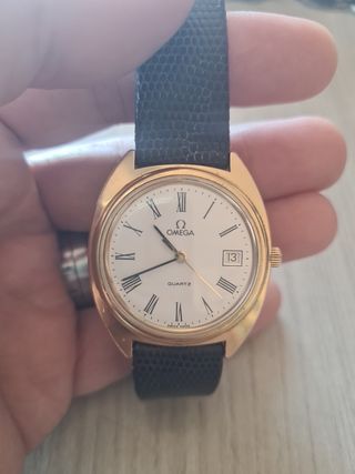 Orologio Omega Quarzo Uomo Donna Oro Nero