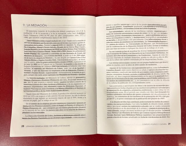 Literatura española desde 1939 hasta la actualidad