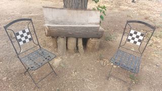 Sillas de forja hechas a mano ideales para terraza