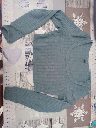 Jersey corto color verde azulado