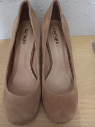 Zapatos de tacón Camila's beige mujer