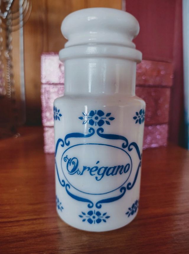 Frasco Opalina Vintage Orégano Azul
