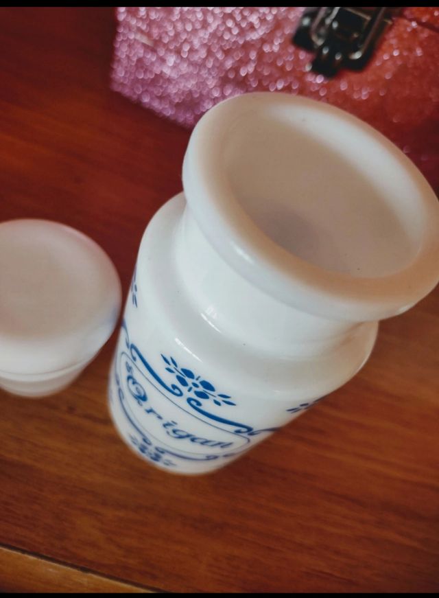 Frasco Opalina Vintage Orégano Azul