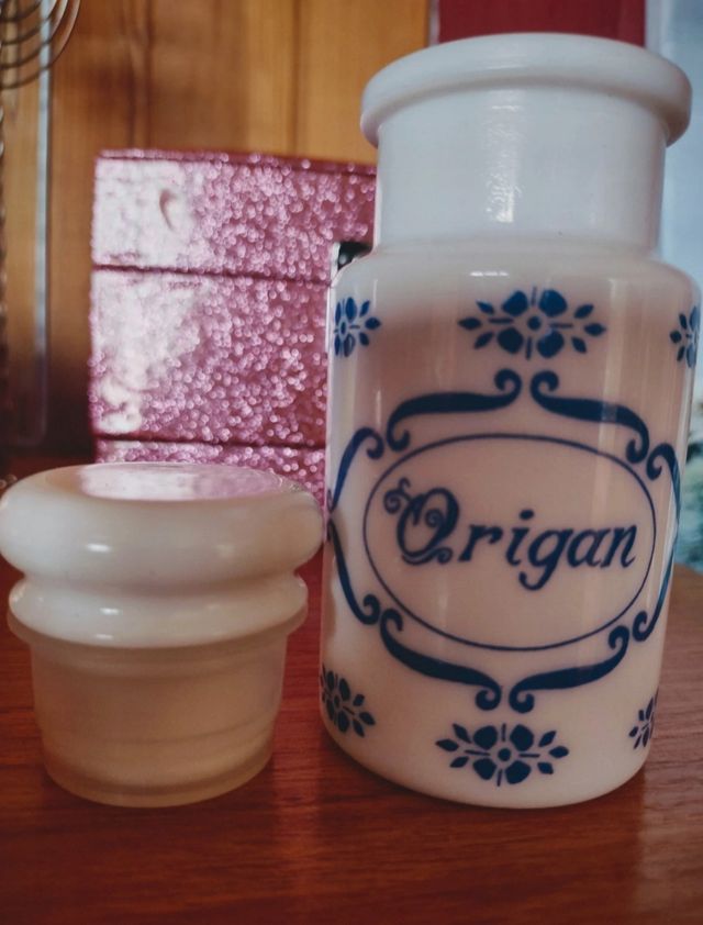 Frasco Opalina Vintage Orégano Azul