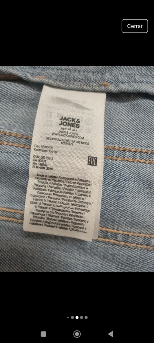 Cazadora Vaquera Hombre Jack & Jones Azul